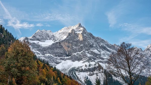 Snow-covered Spitzkarspitze