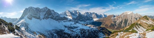Snow-covered mountain peaks