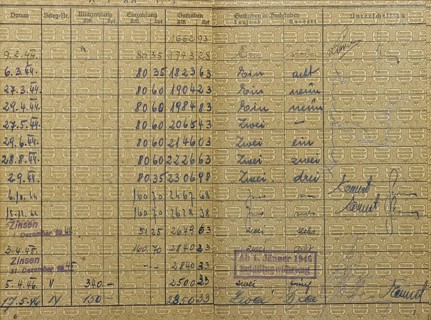 Old savings book