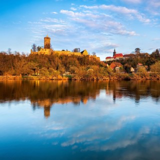 Schoenburg village and castle in the Saale valley