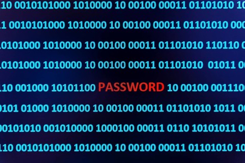 Binary code with the word Password, Password