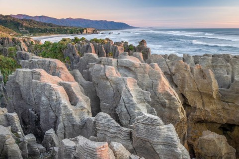 Pancake Rocks in the evening light, Paparoa National Park