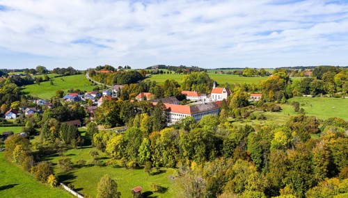 Aerial view, Wessobrunn Monastery