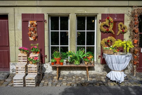Flower shop in the historic centre of the old town, Inner City