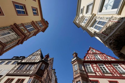 The Four Towers, a half-timbered ensemble in the old town of Koblenz. Koblenz