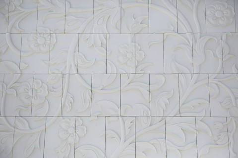 Floral floral design on a wall, Sheikh Zayid Mosque