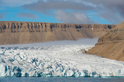 Glacier tongue, glacier in Croker Bay