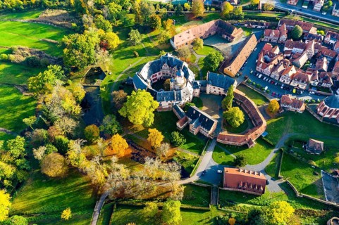 Aerial view, Buedingen Castle