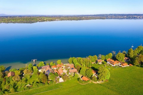 Village Ambach at the Starnberger See, near Muensing