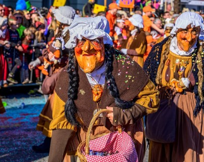 Masked old woman, witch
