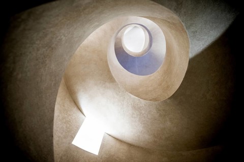 Spiral staircase from below, Museum Unterlinden