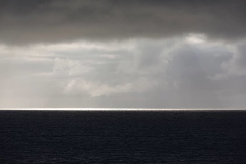 Sunrays on the sea, thunderstorm atmosphere