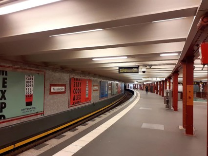 Alexanderplatz U-Bahn Station, during the lock-down due to the Coronavirus pandemic