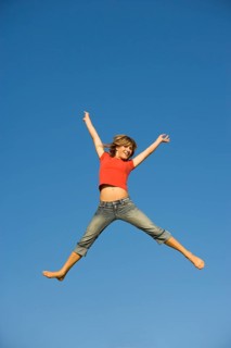 Lucky girl takes a skydive