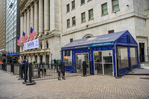 Secured building of the New York Stock Exchange