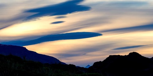 Cloud formation over the mountains