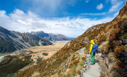 Hiker on trail