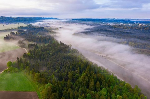 Fog over the Isar valley