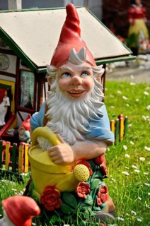 Garden gnome as gardener