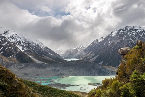 View on Hooker Valley from Sealy Tarns track