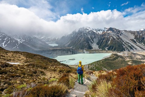 Hiker on trail