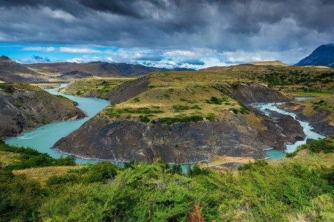 River bend on the Rio Paine river