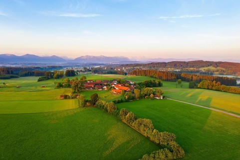 Village Oberherrnhausen in the morning light