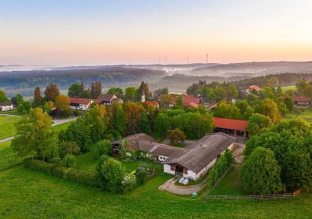 Village Walchstadt with church St. Bartholomaeus