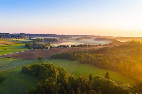 Cultural landscape in the morning light
