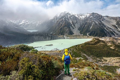 Hiker on trail