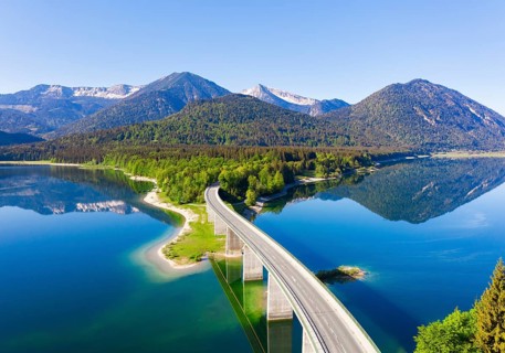 Panorama from the Sylvenstein lake