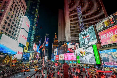 Times Square at night