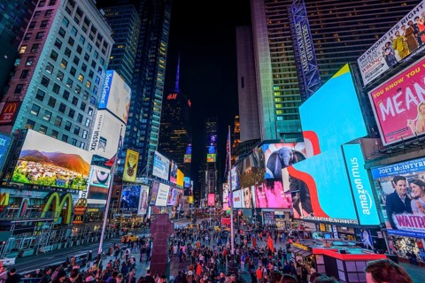 Times Square at night