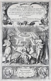 Title page Florilegium Amplissimum et selectissimum with portraits of the botanists Carolus Clusius and Rembert Dodoens