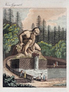 Sculpture of the Apennines made of rock