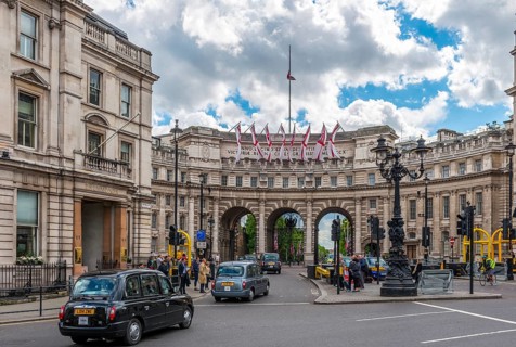 Admiralty Arch with flags