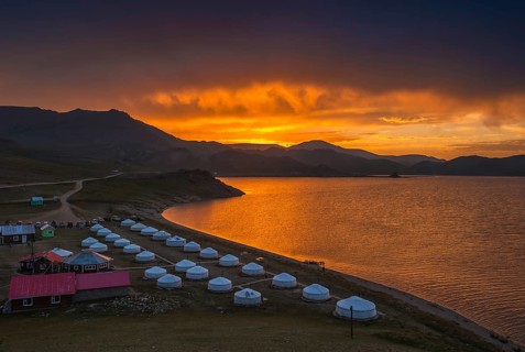 Sunrise at White Terkh Lake