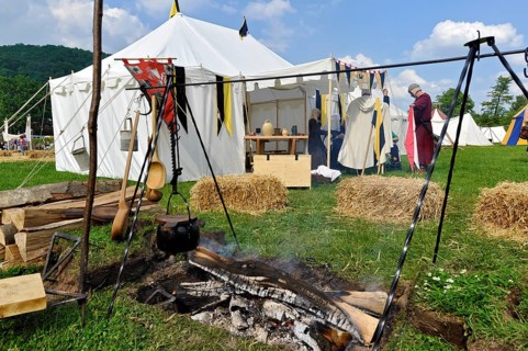 Medieval tent camp
