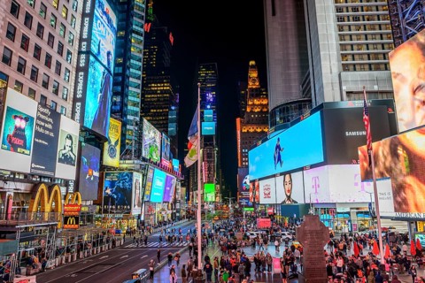 Times Square at night