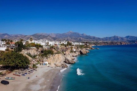 Playa de Calahonda at the Balcon de Europa in the resort of Nerja