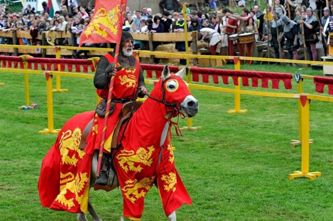 Knights on horseback
