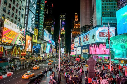 Times Square at night