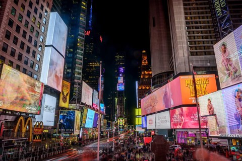 Times Square at night