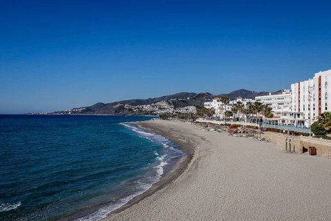 City beach in the resort of Nerja