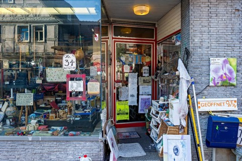 Antique shop with old stuff and junk