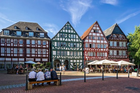 Townhouse and historic half-timbered houses