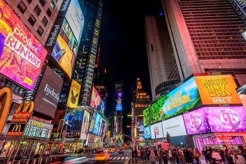 Times Square at night