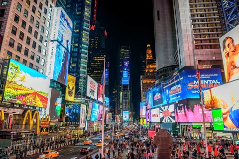 Times Square at night
