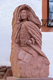 Monument to Johann Jakob Christoph von Grimmelshausen made of sandstone