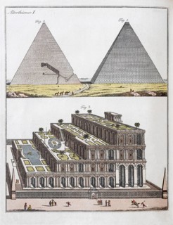 Egyptian Pyramids and Hanging Gardens of the Semiramis of Babylon